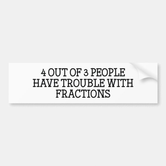 3人のうち4人 バンパーステッカー (正面)