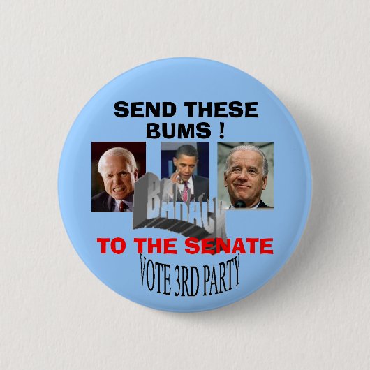 3人ののらくら者 缶バッジ (正面)