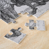 3人のアメリカのチェロキー責任者1762年(版木、銅版、版画) ジグソーパズル (側面)