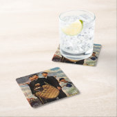 3人のアンパイヤ スクエアペーパーコースター (インサイチュ)