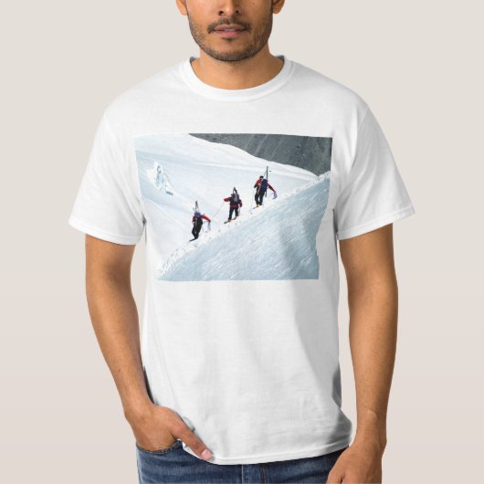3人のクライマー、モンブラン Tシャツ (正面)