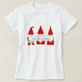 3人のクリスマス・ノームTシャツ Tシャツ
