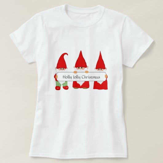 3人のクリスマス・ノームTシャツ Tシャツ (デザイン正面)