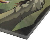 3人のシェフの装飾的なガラスまな板 カッティングボード (角)