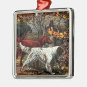 3人のセッターのクリスマスのオーナメント メタルオーナメント (左)