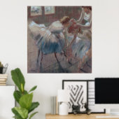 3人のダンサーがクラスに向けて準備 – Edgar Degas ポスター (ホームオフィス)