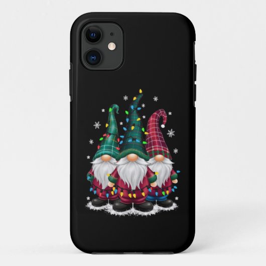 3人のノームのクリスマスライト クリスマス ホリデー Case-Mate iPhoneケース (裏面)