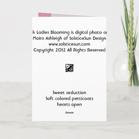 3人のピンクレディーの咲くこと カード (裏面)