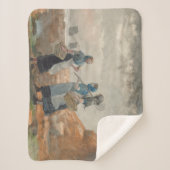 3人のフィッシャーガール(ノーサンバーランド・タイネマス) シェルパブランケット (正面)