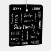 3人のフォントのカッコいい家族 セラミックオーナメント (右)
