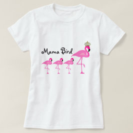 3人のベビーを持つBird Flamingo T-Shirtママ Tシャツ