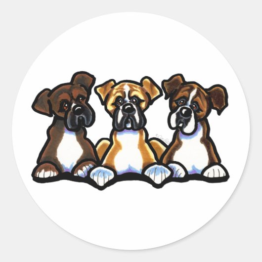 3人のボクサー ラウンドシール (正面)