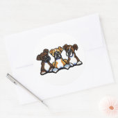 3人のボクサー ラウンドシール (封筒)