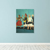 3人のミュージシャンと1人の踊り、タンジョレ、タミル キャンバスプリント (インサイチュ (ウッドフロア))