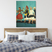 3人のミュージシャンと1人の踊り、タンジョレ、タミル キャンバスプリント (インサイチュ (寝室))