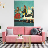 3人のミュージシャンと1人の踊り、タンジョレ、タミル キャンバスプリント (インサイチュ (リビング))