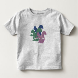 3人のリス"リスの生活"幼児ティー トドラーTシャツ