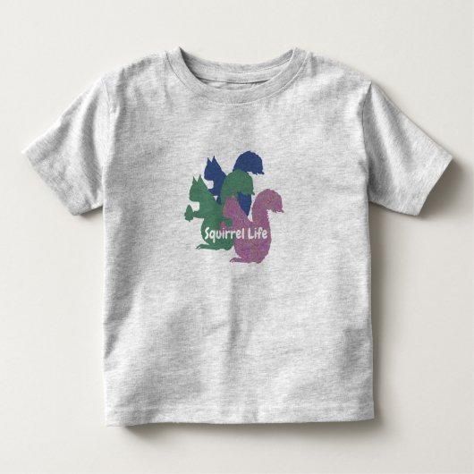 3人のリス"リスの生活"幼児ティー トドラーTシャツ (正面)