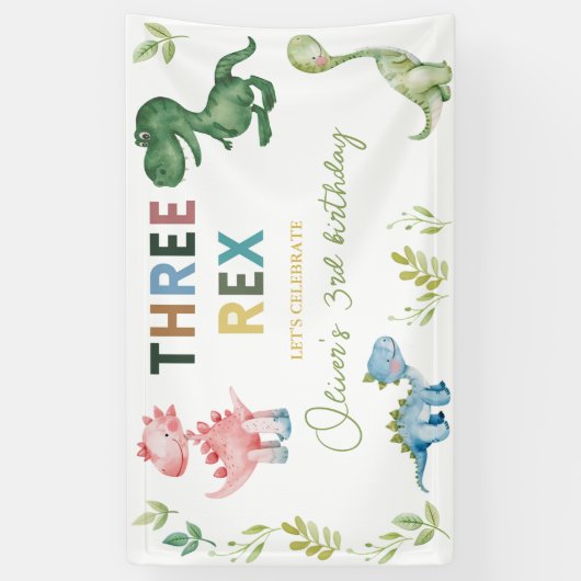 3人のレックスのサードパーティ 横断幕 (縦)