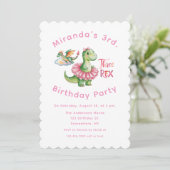 3人のレックスガール3rd誕生日パーティー 招待状 (スタンド正面)