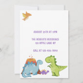 3人のレックスキッズイラストレーション3rd誕生日パーティー 招待状 (裏面)