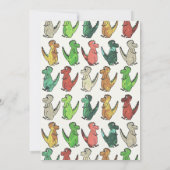 3人のレックス誕生日の招待3 子供へ日 招待状 (裏面)