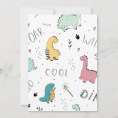 3人のレックス誕生日 招待状 (裏面)