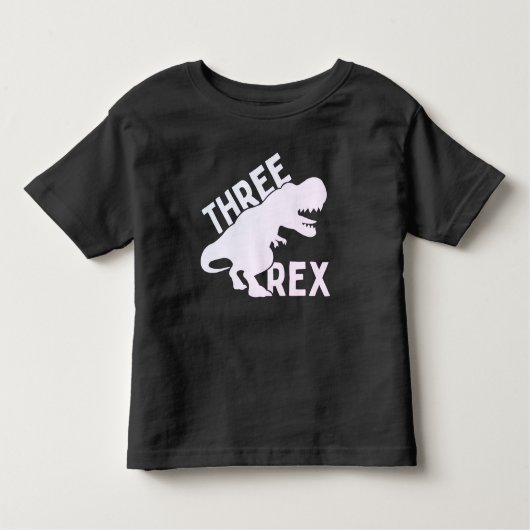 3人のレックス3人目の誕生日シャツ、3歳の赤ちゃん トドラーTシャツ (正面)