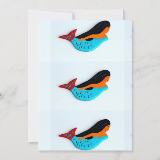 3人の人魚の招待状カード 招待状 (正面)