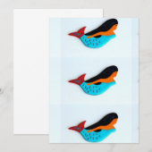 3人の人魚の招待状カード 招待状 (正面/裏面)