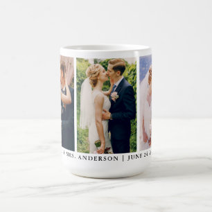 3人の写真の新郎新婦の大結婚柄な人 コーヒーマグカップ