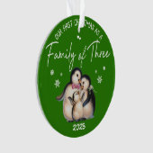 3人の初めてのクリスマス オーナメント (正面)