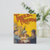 3人の友人の映画ポスター ポストカード (スタンド正面)