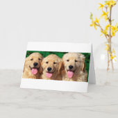 3人の友達 カード (黄色い花)