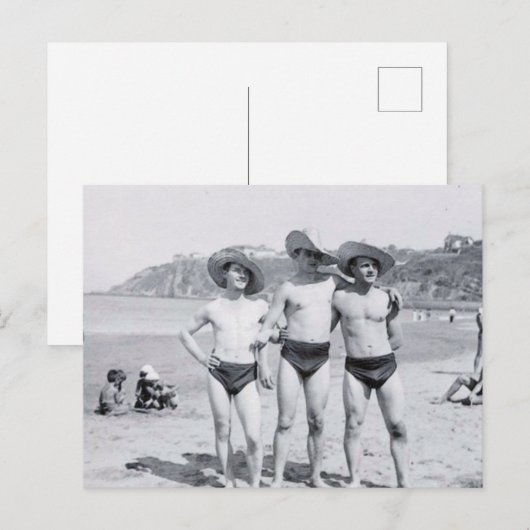 3人の友達 ポストカード (正面/裏面)