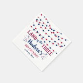 3人の土地だ!7月3日の4日パーティー スタンダードカクテルナプキン (角)