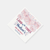 3人の土地だ!7月3日の4日パーティー スタンダードカクテルナプキン (角)