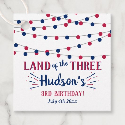 3人の土地だ!7月3日の4日パーティー フェイバータグ (正面)