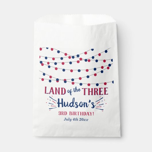3人の土地だ！7月3日の4日パーティー フェイバーバッグ (正面)