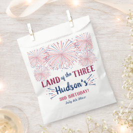 3人の土地だ!7月3日の4日パーティー フェイバーバッグ