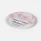 3人の土地だ!7月3日の4日パーティー ペーパープレート (アングル)