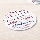 3人の土地だ!7月3日の4日パーティー ラウンドペーパーコースター (アングル)