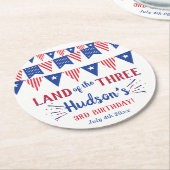 3人の土地だ!7月3日の4日パーティー ラウンドペーパーコースター (アングル)