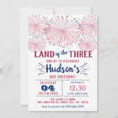 3人の土地だ!7月3日の4日パーティー 招待状 (正面)