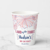 3人の土地だ！7月3日の4日パーティー 紙コップ (裏面)