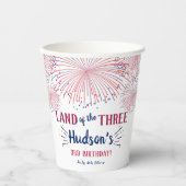 3人の土地だ！7月3日の4日パーティー 紙コップ (正面)