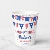 3人の土地だ!7月3日の4日パーティー 紙コップ (裏面)