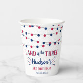 3人の土地だ！7月3日の4日パーティー 紙コップ (裏面)