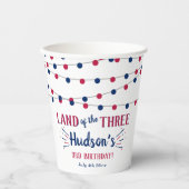 3人の土地だ！7月3日の4日パーティー 紙コップ (正面)