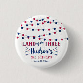 3人の土地だ!7月3日の4日パーティー 缶バッジ (正面)